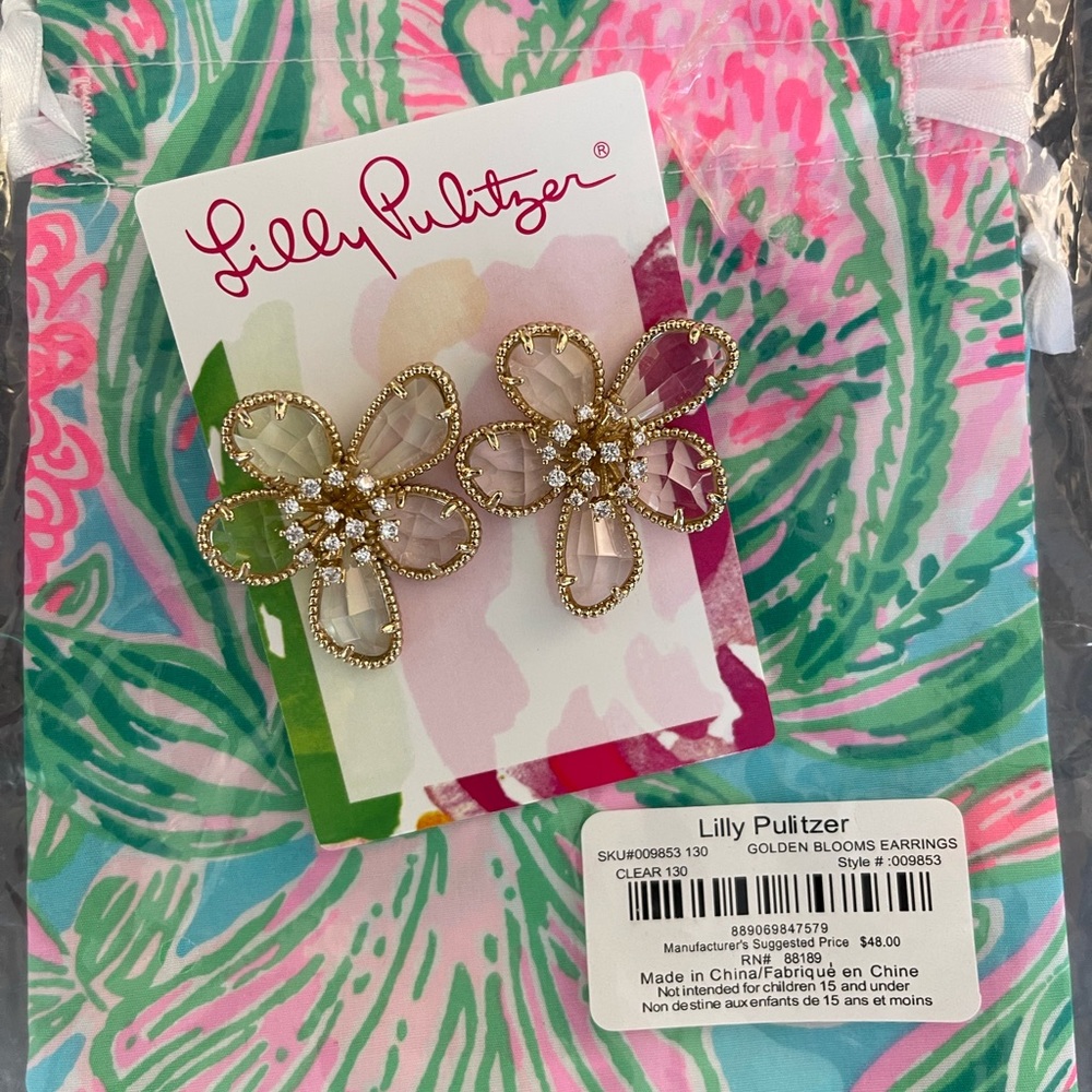 Lily Pulitzer Golden Bloom Earrings